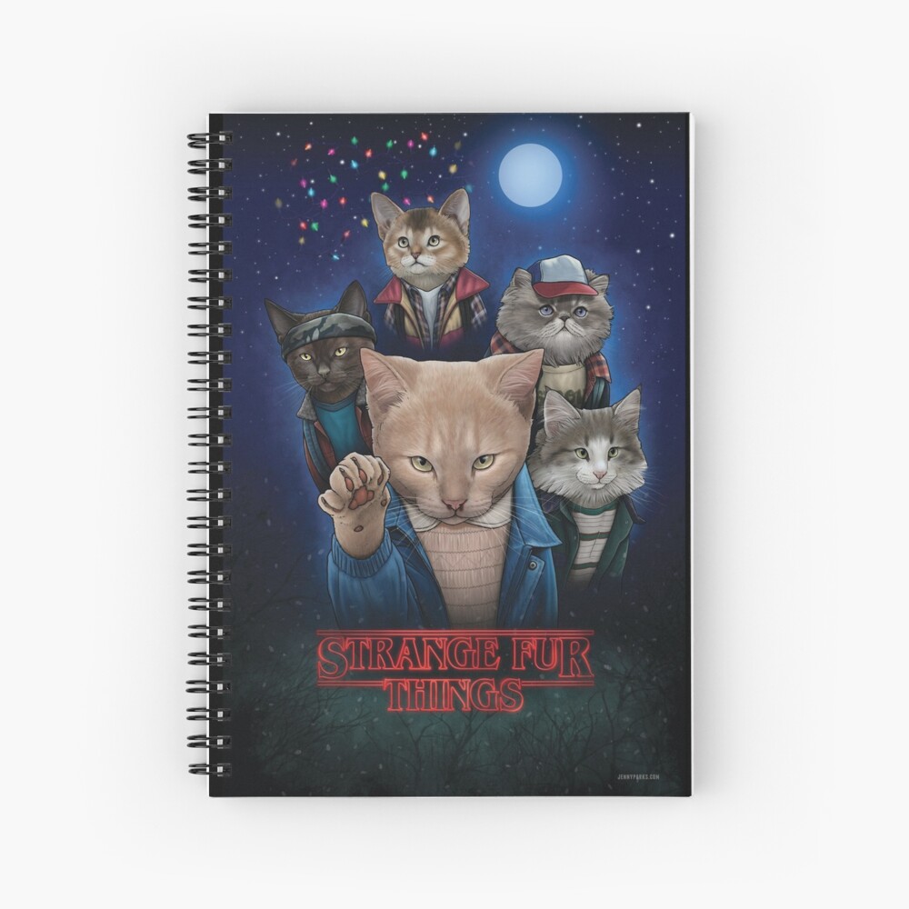 Strange Fur Things Spiral Notebook