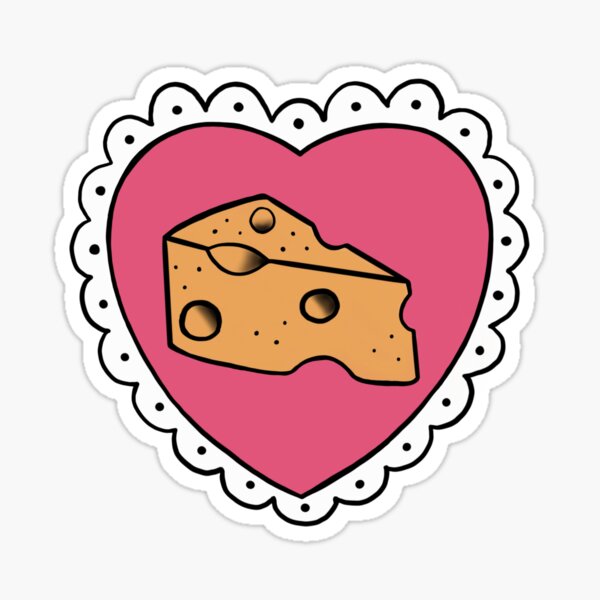 Cheese Heart Tattoo Sticker