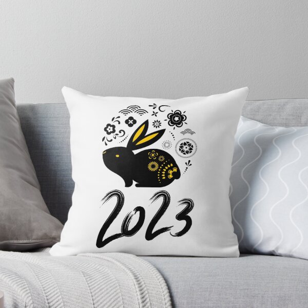Item preview, HNY 2023,Happy New Year 2023 : Gold Rabbit. Black designed and sold by MokonoKokoro.