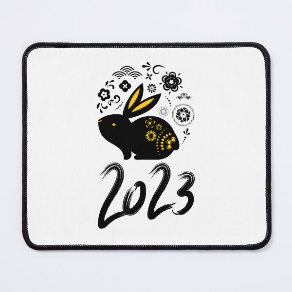 Item preview, HNY 2023,Happy New Year 2023 : Gold Rabbit. Black designed and sold by MokonoKokoro.
