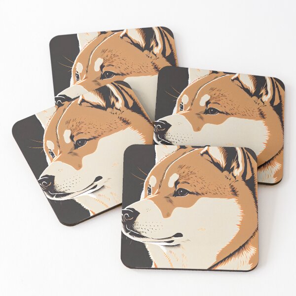 Item preview, Art Poster Style Shiba Inu  Shibe Eastern Design Side Profile designed and sold by Shiba-Inu-Art.