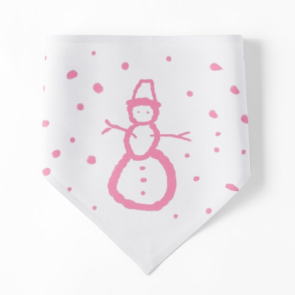 Pink snowman Pet Bandana