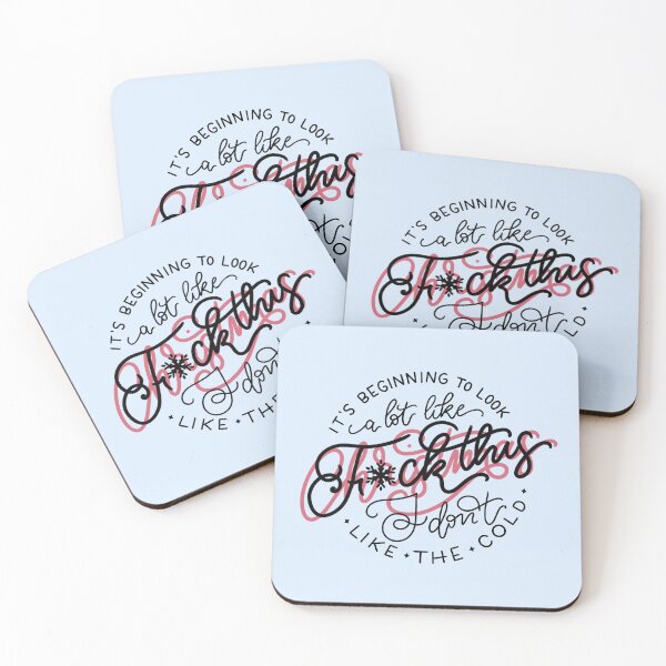 Item preview, it's beginning to look a lot like F*ck this, I don't like the cold - black and red design designed and sold by ILLUSTRATED TAILS.