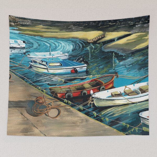 Item preview, Jetty - gouache painting - traditional art designed and sold by Heaven7.