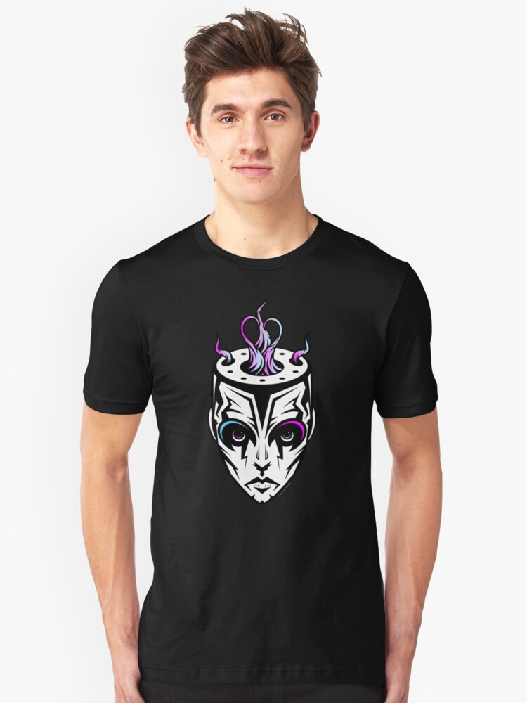 Alternate view of Burn - synthwave remix Slim Fit T-Shirt