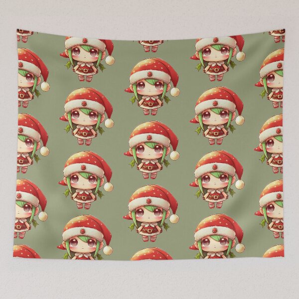 Aperçu de l'œuvre Kawaii Christmas Elf créée et vendue par Bratak.