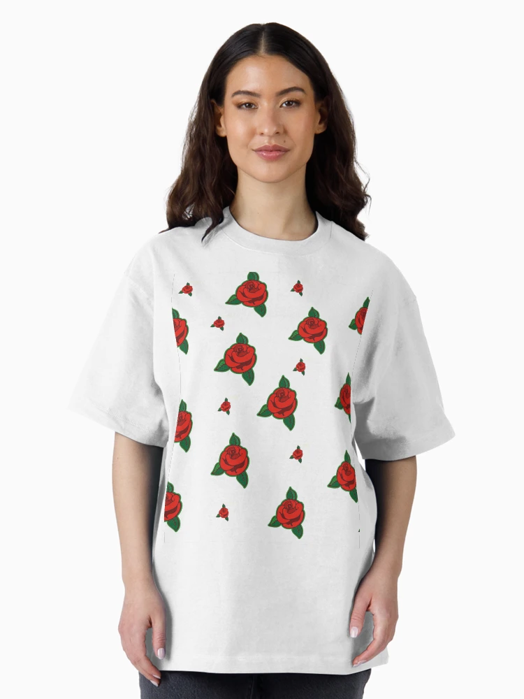 Thumbnail 3 of 7, Oversized T-Shirt, Roses designed and sold by Rif Khasanov.