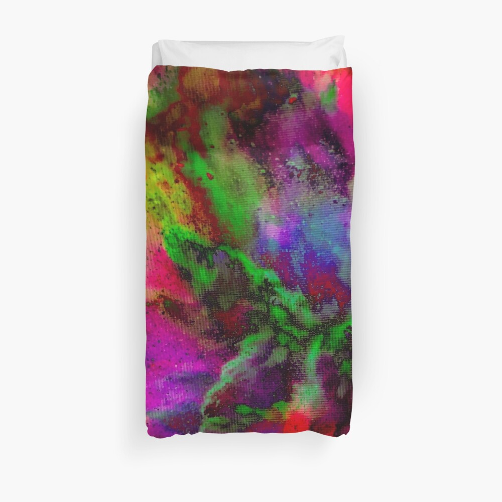 Colorful Mystical Universe Abstract Art Duvet Cover