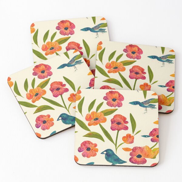 Artikelvorschau, 02 Bunte Aquarellvögel und -blumen entworfen und verkauft von printiesart.