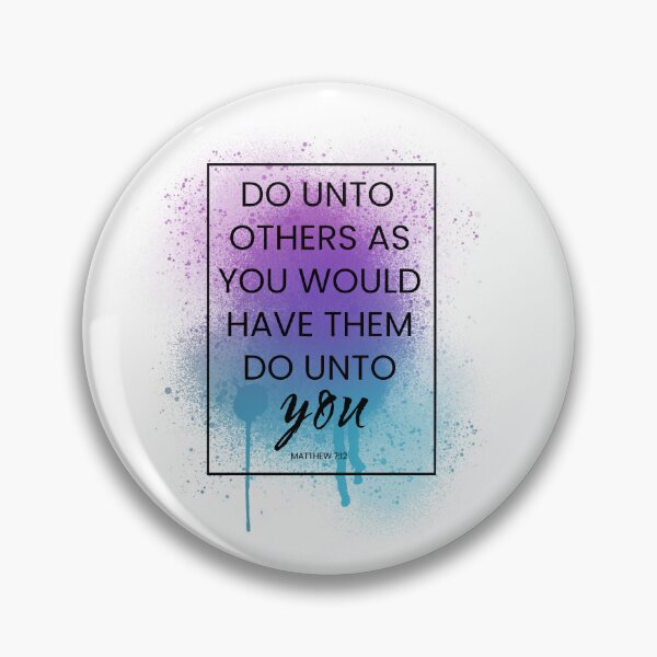 Item preview, Christian Do Unto Others Golden Rule Purple and Blue Splatter Spray Alcohol Ink Bible Verse designed and sold by StephanieWard.