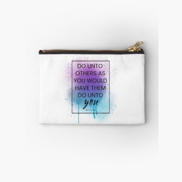Item preview, Christian Do Unto Others Golden Rule Purple and Blue Splatter Spray Alcohol Ink Bible Verse designed and sold by StephanieWard.