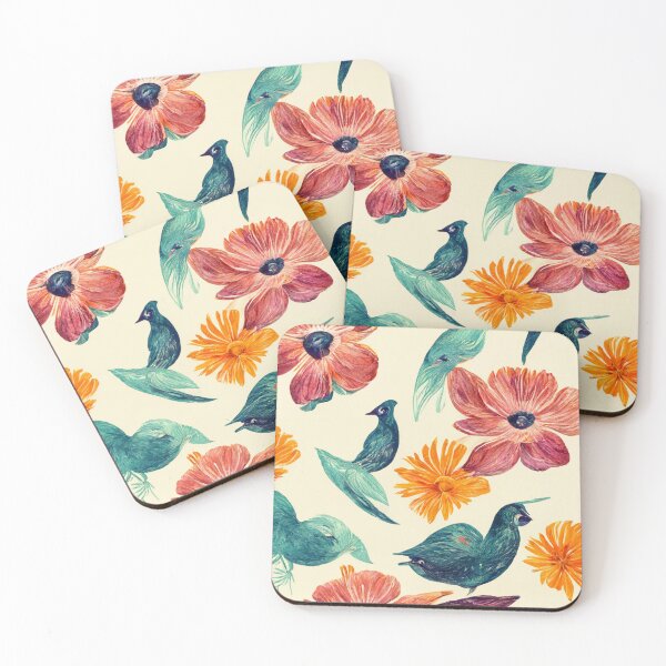 Artikelvorschau, 03 Bunte Aquarellvögel und -blumen entworfen und verkauft von printiesart.