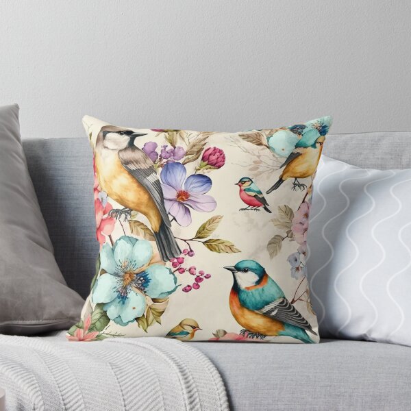 Artikelvorschau, 04 Bunte Aquarellvögel und -blumen entworfen und verkauft von printiesart.
