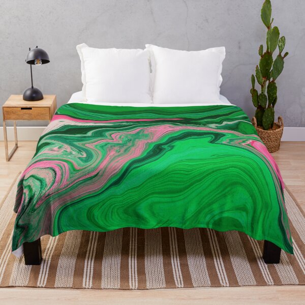Item preview, Aesthetic and Elegant Green and Pink Janzay Trending Marble Swirls designed and sold by Janzay.