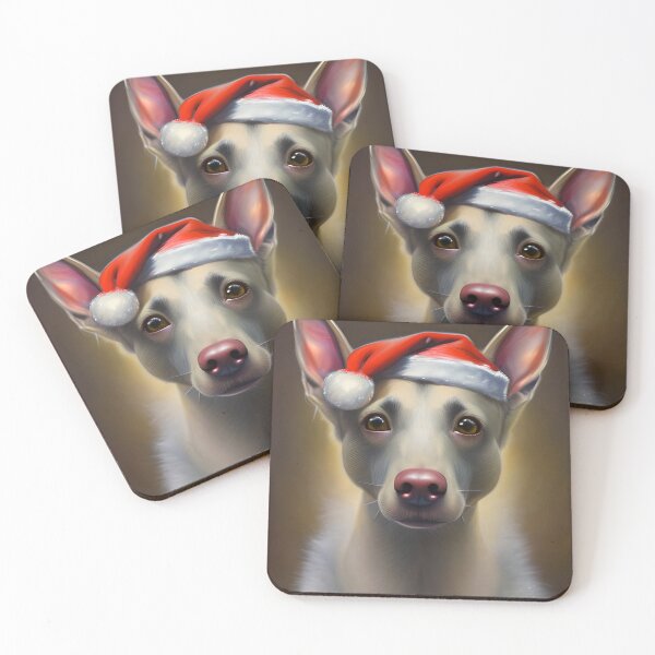 Item preview, Christmas Australian Kelpie Wearing A Santa Hat designed and sold by ZenEverAI.