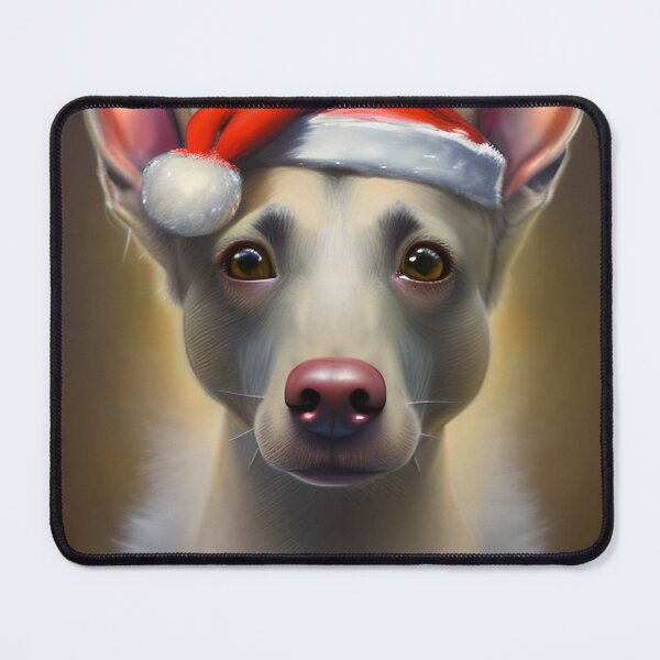 Item preview, Christmas Australian Kelpie Wearing A Santa Hat designed and sold by ZenEverAI.