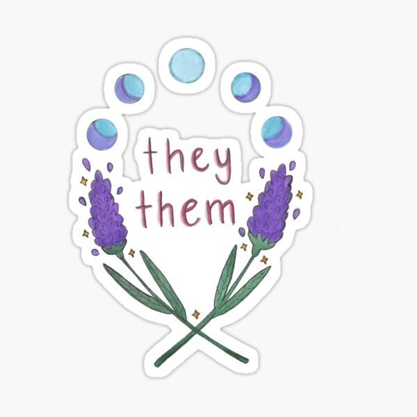 they them pronouns Sticker