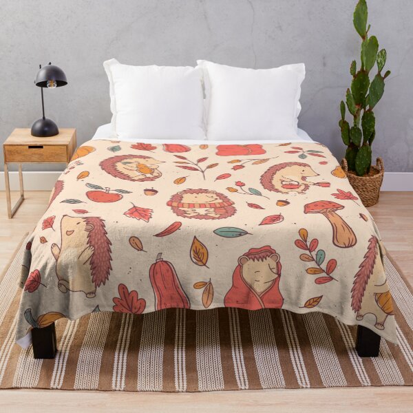 Item preview, hedgehog, autumn pattern designed and sold by DerSenat.