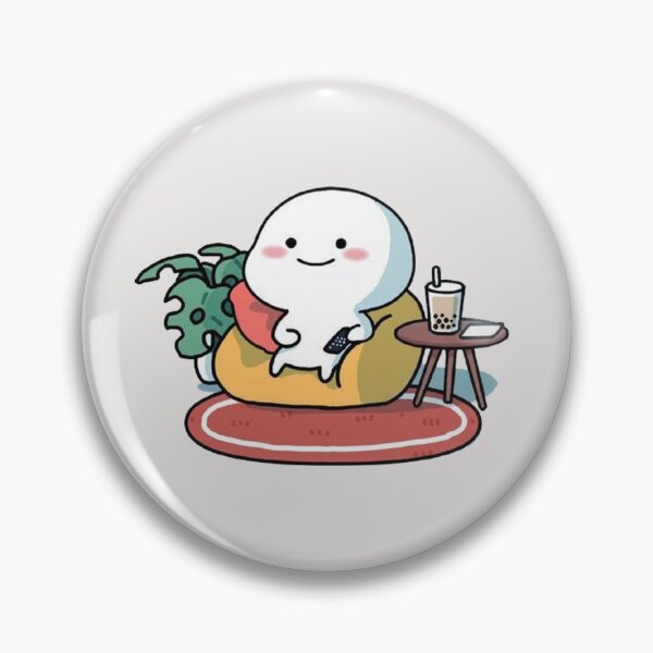 Item preview, White Pentol Chilling On Sofa And Drinking Boba Tea designed and sold by malconerh.