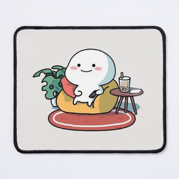 Item preview, White Pentol Chilling On Sofa And Drinking Boba Tea designed and sold by malconerh.
