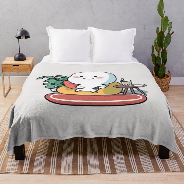 Item preview, White Pentol Chilling On Sofa And Drinking Boba Tea designed and sold by malconerh.