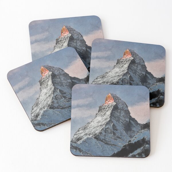 Item preview, Matterhorn Mountain Switzerland Zermatt, European Swiss Alps Mountains, Winter Matterhorn Landscape Oil Paint, Switzerland Highest Peak designed and sold by Paintcorner.