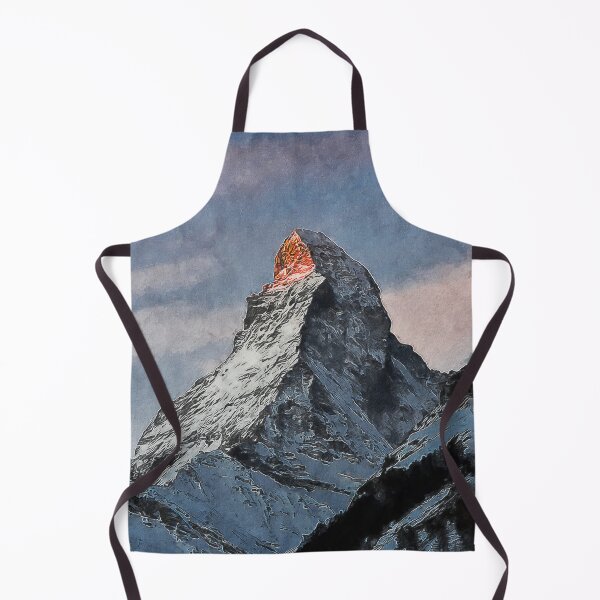 Item preview, Matterhorn Mountain Switzerland Zermatt, European Swiss Alps Mountains, Winter Matterhorn Landscape Oil Paint, Switzerland Highest Peak designed and sold by Paintcorner.
