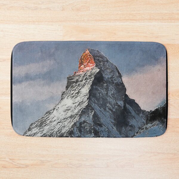 Item preview, Matterhorn Mountain Switzerland Zermatt, European Swiss Alps Mountains, Winter Matterhorn Landscape Oil Paint, Switzerland Highest Peak designed and sold by Paintcorner.