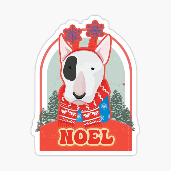 Item preview, Noel with Bull Terrier | Dogs Christmas 2022 designed and sold by I Am Cuta.