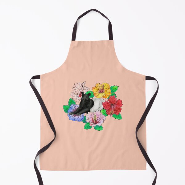 Item preview, Malayan Tapir and Hibiscus - Peach designed and sold by YuNikDraw.