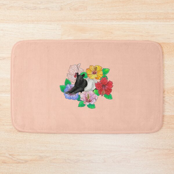 Item preview, Malayan Tapir and Hibiscus - Peach designed and sold by YuNikDraw.