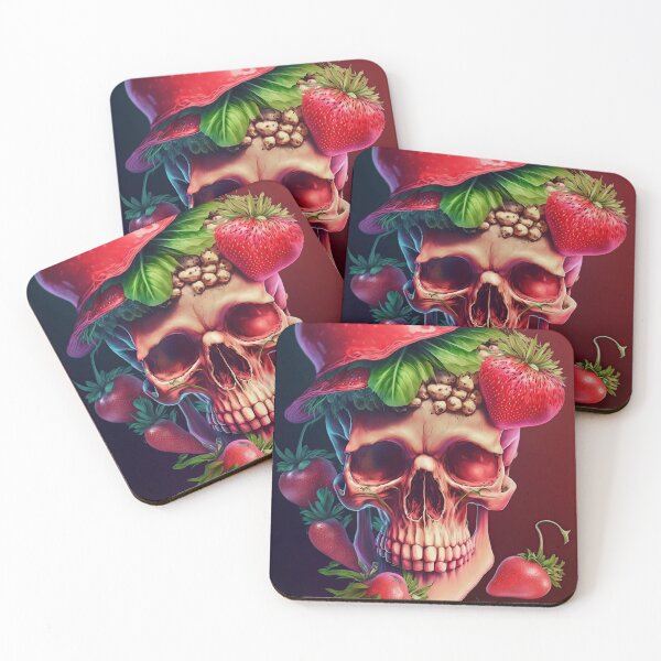 Item preview, skull with strawberries designed and sold by IA-Power.