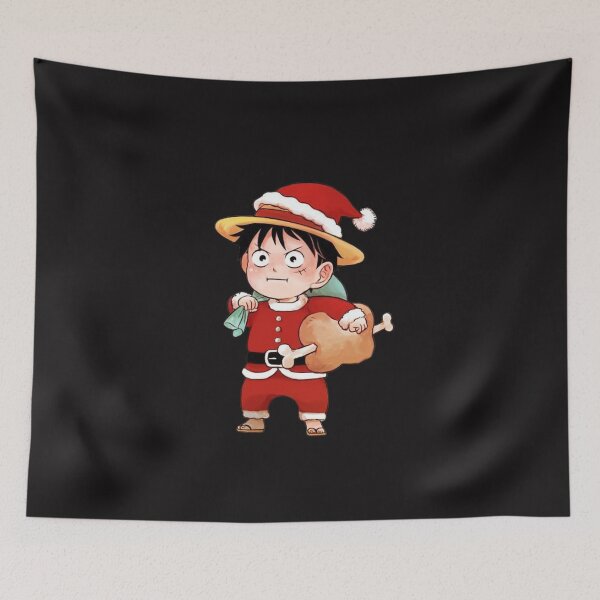 Item preview, anime christmas one piece luffy designed and sold by FROMmetoyou1.