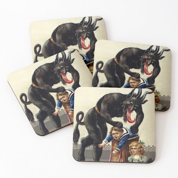 Item preview, Vintage German Krampus Christmas Print designed and sold by Karianne Potter.