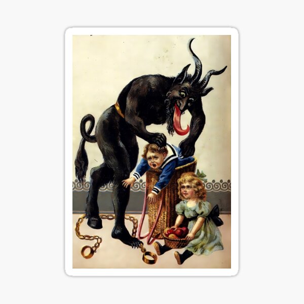 Item preview, Vintage German Krampus Christmas Print designed and sold by Karianne Potter.