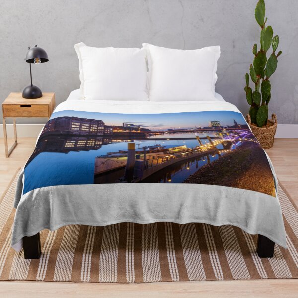 Item preview, Weser with Teerhof and Schlachte at dusk, Bremen designed and sold by Torsten Krüger.