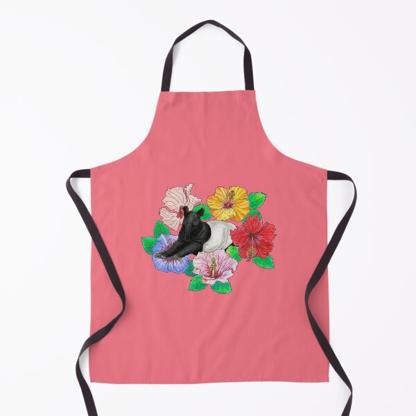 Item preview, Malayan Tapir and Hibiscus - Pink designed and sold by YuNikDraw.