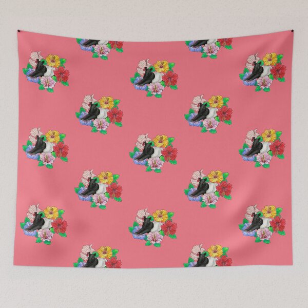 Item preview, Malayan Tapir and Hibiscus - Pink designed and sold by YuNikDraw.