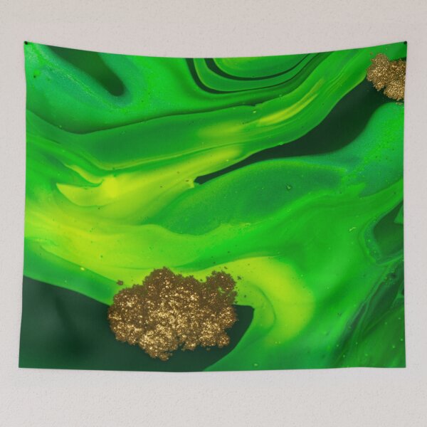 Item preview, Aesthetic and Elegant Green and Gold Janzay Trending Marble Swirls designed and sold by Janzay.