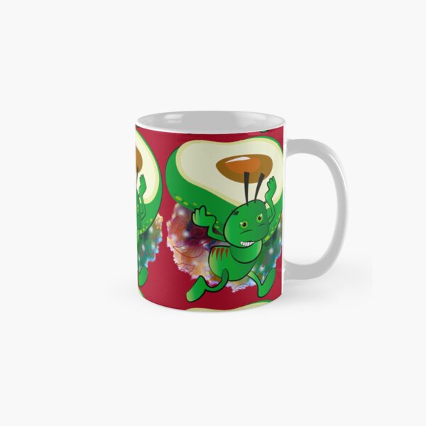 Grüne Ameise, die eine Avocado trägt Tasse (Standard)