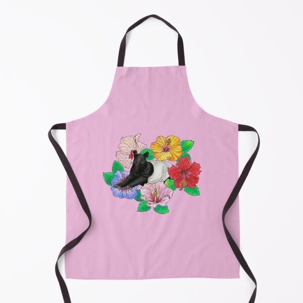 Item preview, Malayan Tapir and Hibiscus - Hot Pink designed and sold by YuNikDraw.