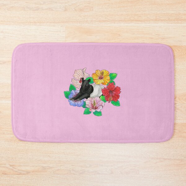 Item preview, Malayan Tapir and Hibiscus - Hot Pink designed and sold by YuNikDraw.