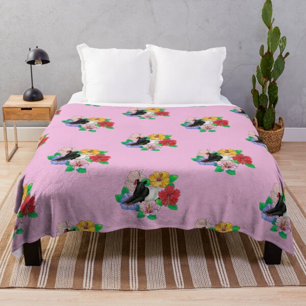 Item preview, Malayan Tapir and Hibiscus - Hot Pink designed and sold by YuNikDraw.