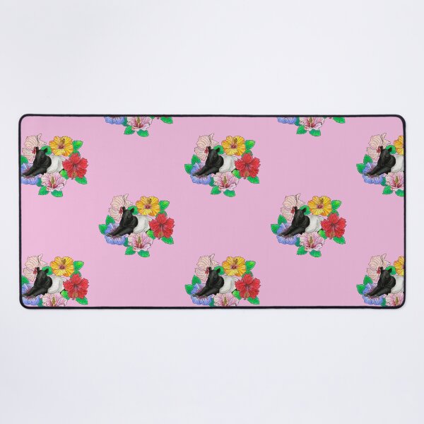 Item preview, Malayan Tapir and Hibiscus - Hot Pink designed and sold by YuNikDraw.