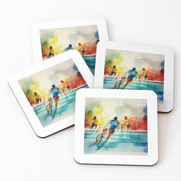 Item preview, Aqua Color Cylcing or Triathlon Picture designed and sold by shopbikeshirt.