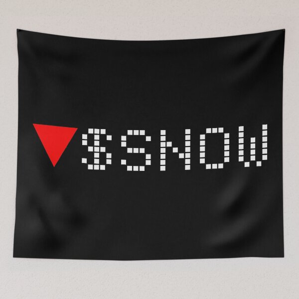 Item preview, Snowflake Inc. - SNOW - Stock Ticker Red - White Font designed and sold by frankyou.