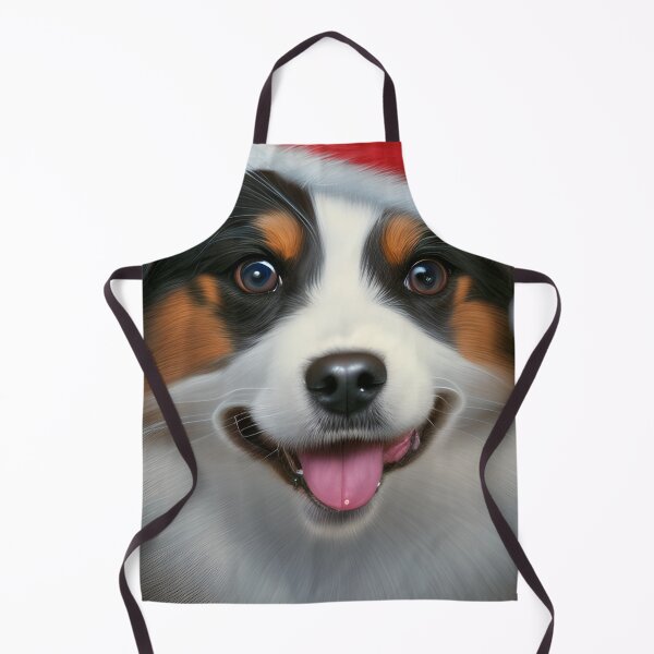 Item preview, Christmas Australian Shepherd Wearing A Santa Hat designed and sold by ZenEverAI.