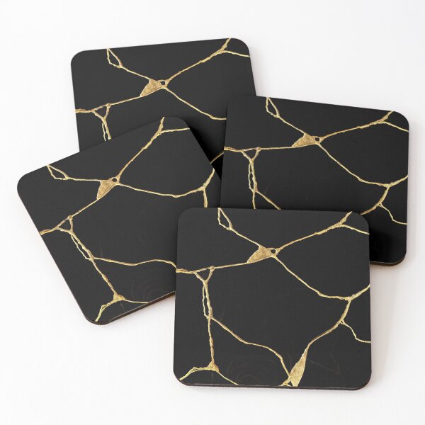 Item preview, Japanese Black and Gold Kintsugi Art designed and sold by artenvironments.