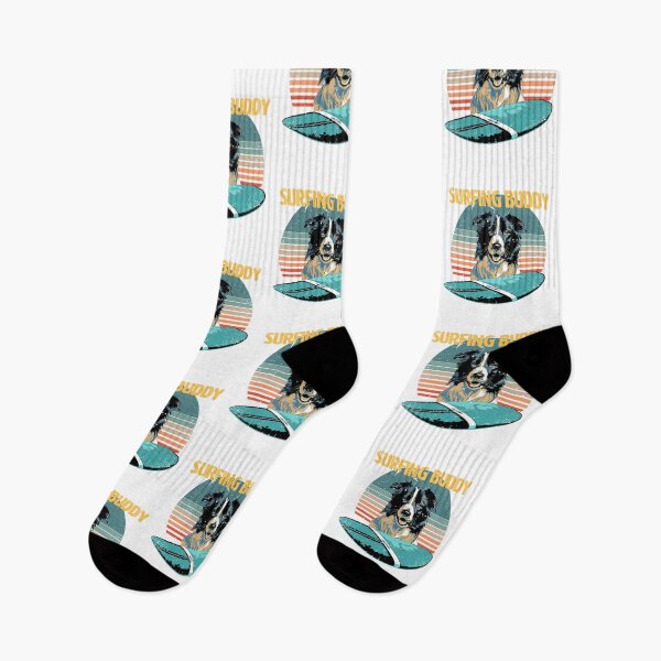 Item preview, Surfing Buddy - Funny & Cute Border Collie designed and sold by BrainlabStudios.