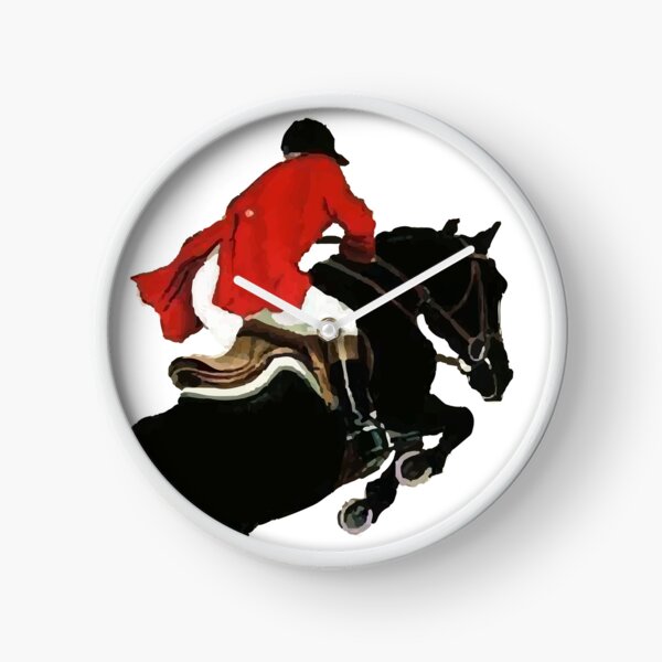 Artikelvorschau, Vintage Fox Hunt Reiter springen roten Mantel entworfen und verkauft von BlackGloveDsign.